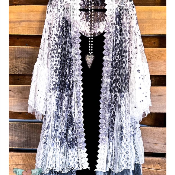 Lace cardigan/kimono from Angel Heart Boutique - Picture 1 of 7